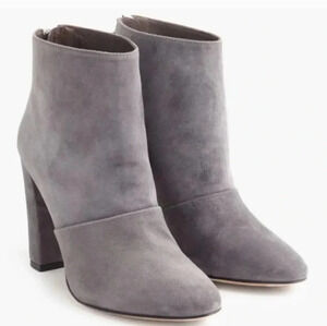 J.Crew Adele Suede Leather Heron Grey Ankle Booties(7)